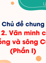 Chủ đề 2. Văn minh châu thổ sông Hồng và sông Cửu Long (Phần I)